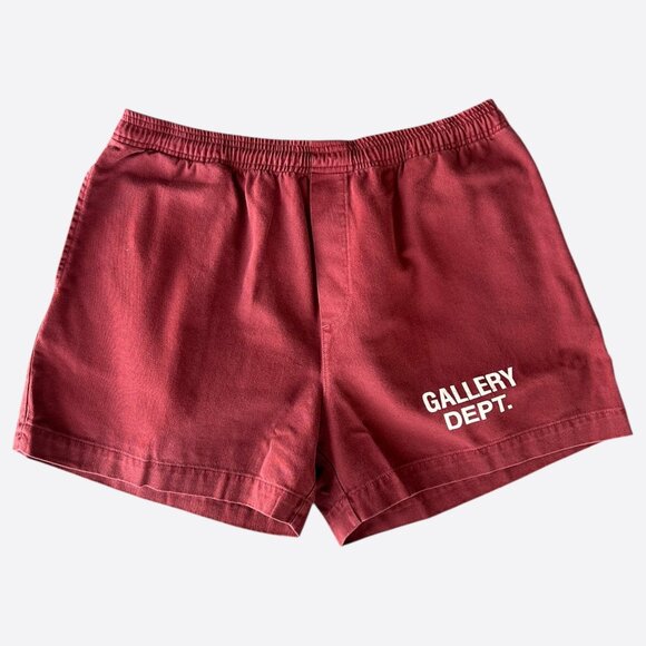 Gallery Dept Red & White Logo Zuma Shorts - Picture 1 of 2
